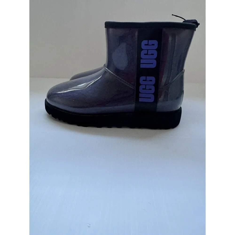 UGG Classic Clear Mini Purple Waterproof Boots Women US 6 EU 37 Shearling